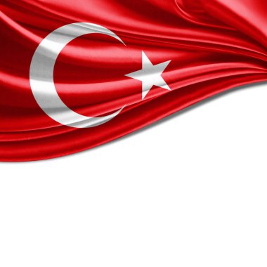 Metin - 3d çizim için kopya alanı ile Türkiye'nin bayrak    