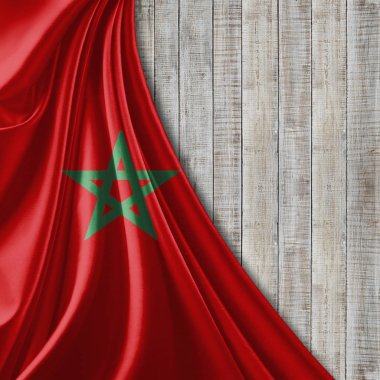 Fas bayrağı ile kopya alanı metin - 3d çizim için    