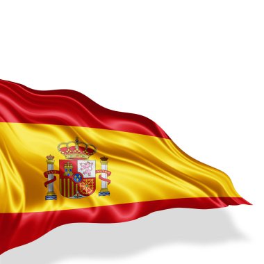 İspanya bayrağı ile kopya alanı metin - 3d çizim için    