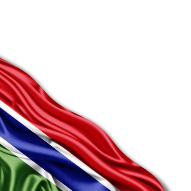 Gambiya bayrağı ile kopya alanı metin - 3d çizim için    