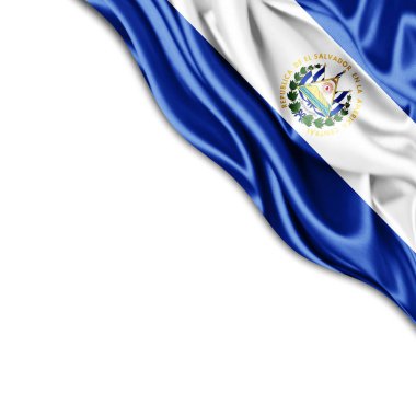 El Salvador bayrakla kopya alanı metin - 3d çizim için    