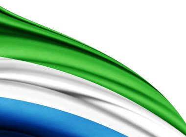Sierra Leone bayrakla kopya alanı metin - 3d çizim için    