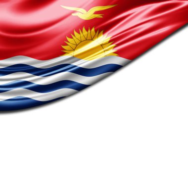 Kiribati bayrağı ile kopya alanı metin - 3d çizim için    