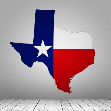 Texas bayrağı ile kopya alanı metin veya resimler 