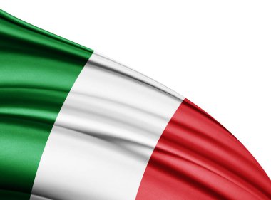 Kopya alanı için metin - 3d çizim ile İtalya'nın bayrağı    