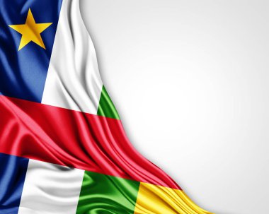 Flag of   Central African Republic  with copy space for your text on  white background - 3D illustration    