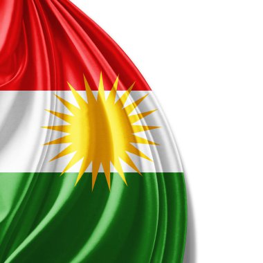 Kürdistan bayrağı ile kopya alanı metin - 3d çizim için    