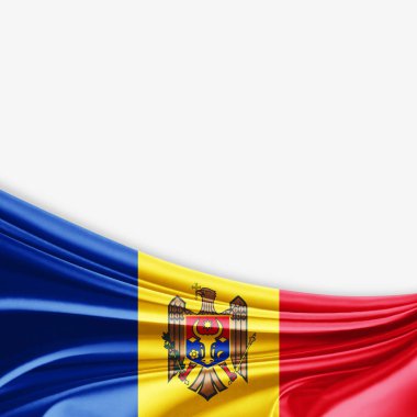 Moldova bayrağı ile kopya alanı metin - 3d çizim için    