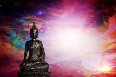 Buda heykeli. Dini kavramı - illüstrasyon