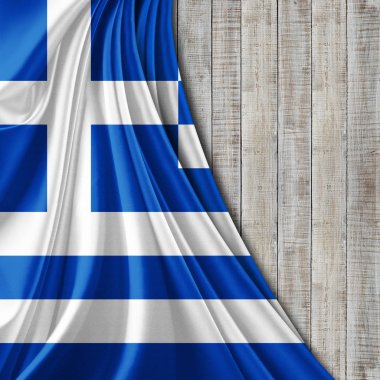 Yunanistan bayrağı ile kopya alanı metin - 3d çizim için    