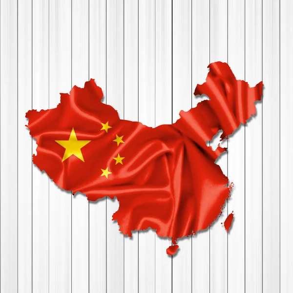 テキスト イラストのコピー スペースを持つ中国の旗 — ストック写真