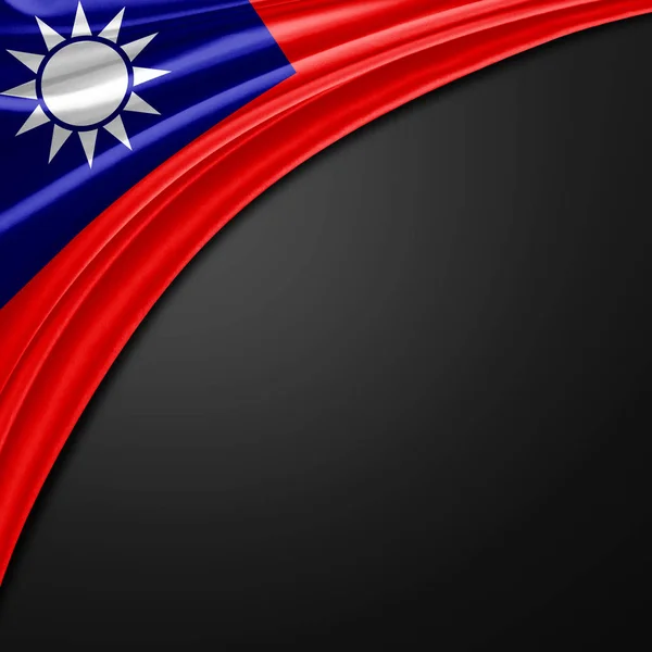 Bandera Taiwán Con Espacio Copia Para Texto Ilustración — Foto de Stock