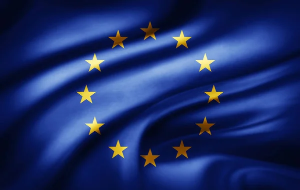 Europa Unionens Flagga Med Kopia Utrymme För Din Text Eller — Stockfoto