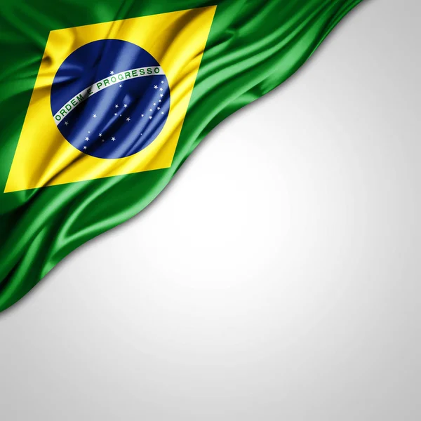 Brasilianische Flagge Mit Kopierplatz Für Text Oder Bilder — Stockfoto