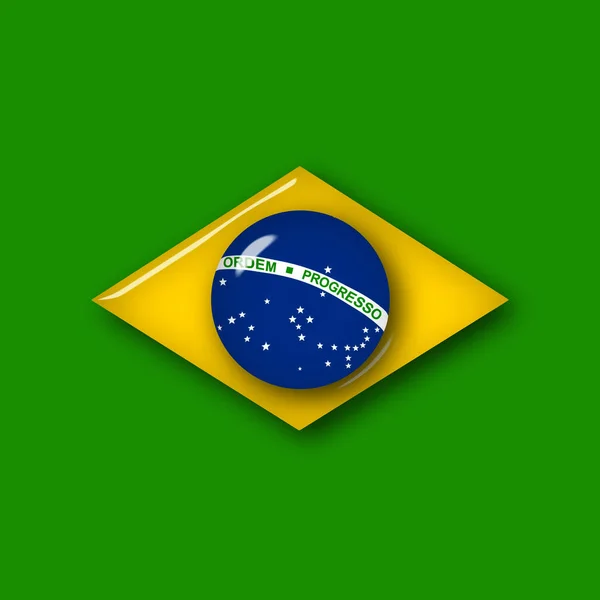 Bandeira Brasil Fundo Abstrato Ilustração — Fotografia de Stock