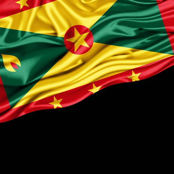 Vlag Van Grenada Met Kopie Ruimte Voor Tekst Illustratie — Stockfoto