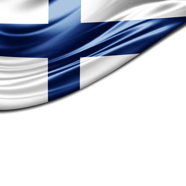 Σημαία Της Φινλανδίας Αντίγραφο Χώρο Για Κείμενο Απεικόνιση — Φωτογραφία Αρχείου