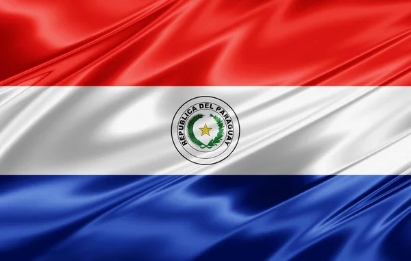 Flaggan Paraguay Med Kopia Utrymme För Din Text Illustration — Stockfoto