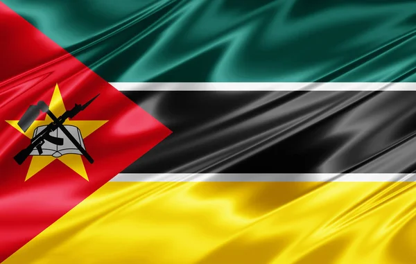 Bandera Mozambique Con Espacio Copia Para Texto Ilustración —  Fotos de Stock