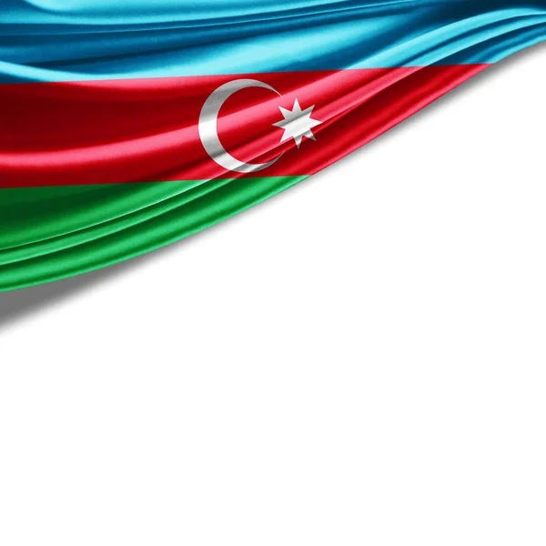 Azerbaycan Bayrağı Ile Kopya Alanı Metin Çizim Için — Stok fotoğraf