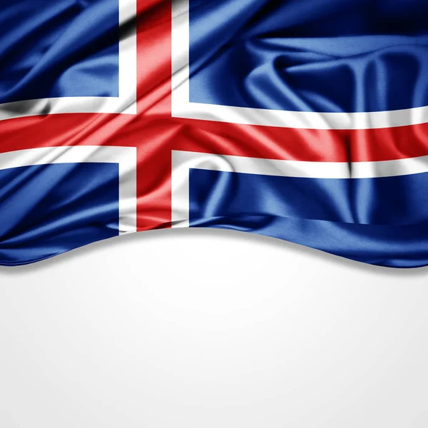 Drapeau Islande Avec Espace Copie Pour Votre Texte Illustration — Photo