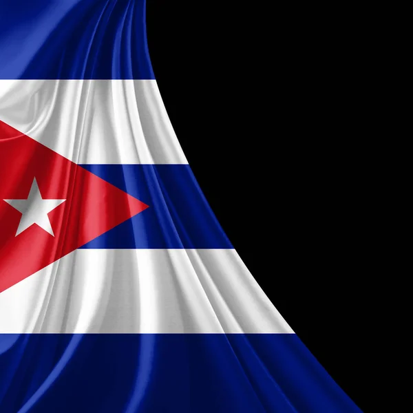 Bandiera Cuba Con Spazio Copia Del Testo Illustrazione — Foto Stock