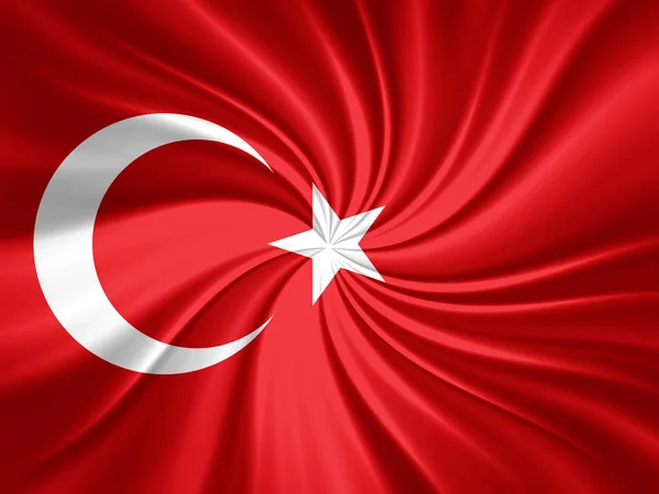 Turecká Vlajka Kopií Prostor Pro Ilustraci Textu — Stock fotografie