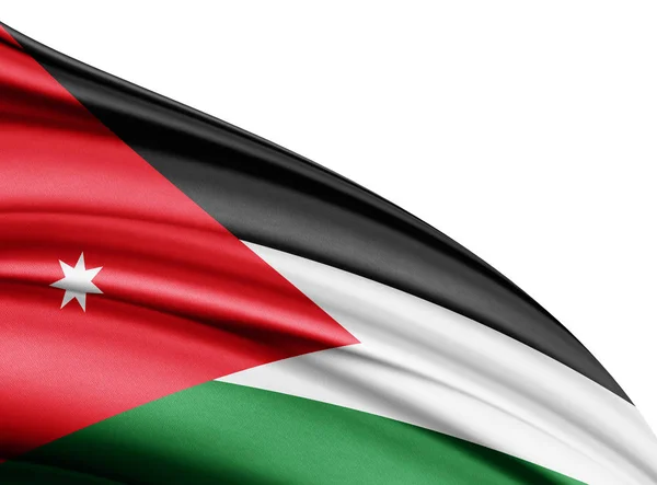 Jordánská Vlajka Kopií Prostor Pro Ilustraci Textu — Stock fotografie