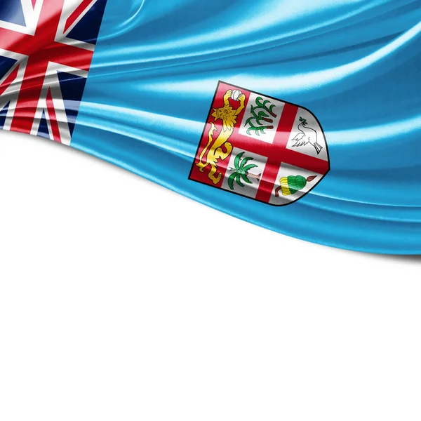 Vlag Van Fiji Met Kopie Ruimte Voor Tekst Illustratie — Stockfoto