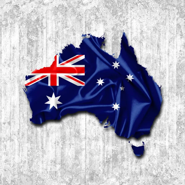 Avustralya bayrağı ile kopya alanı metin - 3d çizim için    