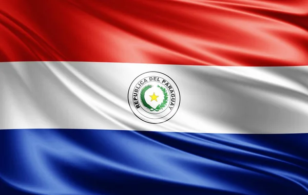 Bandera Paraguay Con Espacio Copia Para Texto Ilustración — Foto de Stock