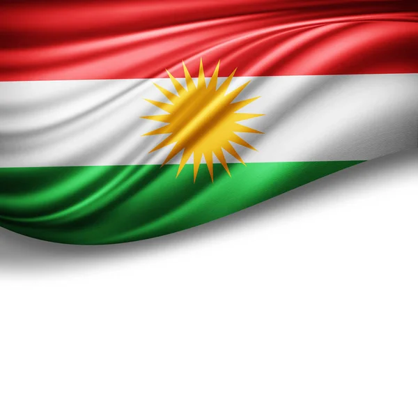 Bandiera Del Kurdistan Con Spazio Copia Del Testo Illustrazione — Foto Stock