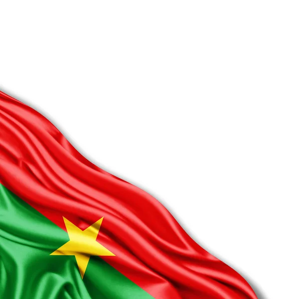 Bandera Burkina Con Espacio Copia Para Texto Ilustración —  Fotos de Stock