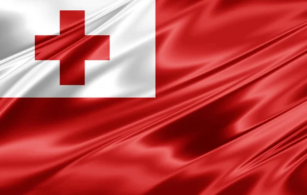Bandeira Tonga Com Espaço Cópia Para Seu Texto Ilustração — Fotografia de Stock