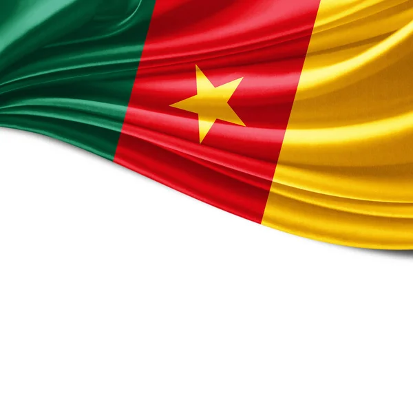 Másol Szöveg Illusztráció Helyet Kamerun Zászlaja — Stock Fotó