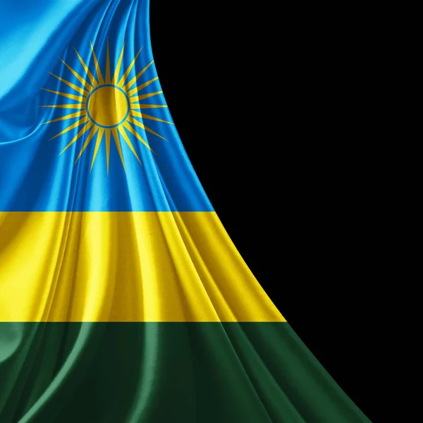 Rwandas Flagg Med Plass Til Tekst Illustrasjon – stockfoto