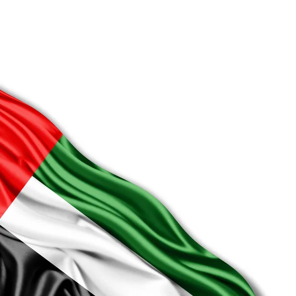 Flag United Arab Emirates Copy Space Your Text White Background — 스톡 사진