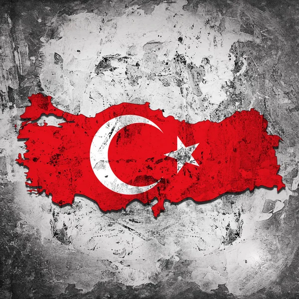 Vlag Van Turkije Met Kopie Ruimte Voor Tekst Afbeeldingen — Stockfoto