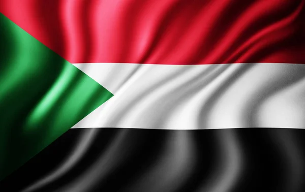 Másol Szöveg Illusztráció Helyet Szudán Zászlaja — Stock Fotó