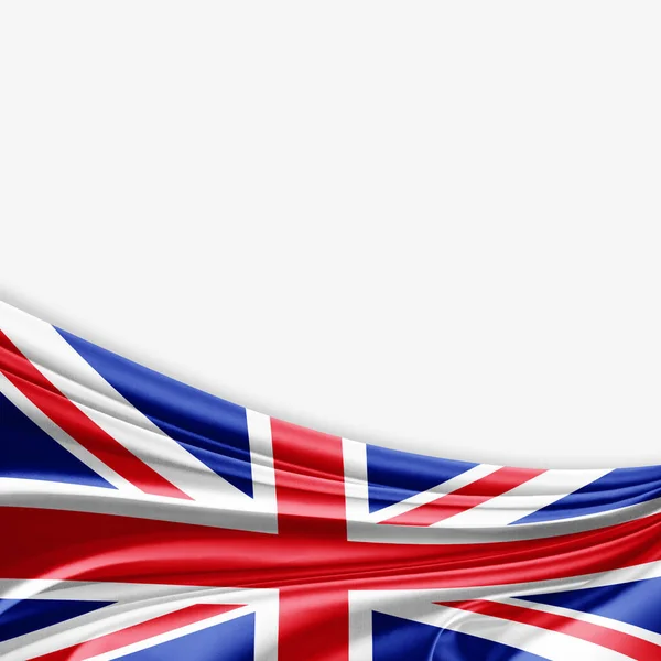 Flag United Kingdom Copy Space Your Text White Background Illustration — Stock Photo, Image