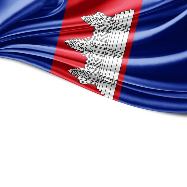 Bandera Camboya Con Espacio Copia Para Texto Ilustración — Foto de Stock