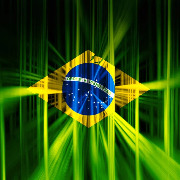 Bandeira Brasil Fundo Abstrato Ilustração — Fotografia de Stock