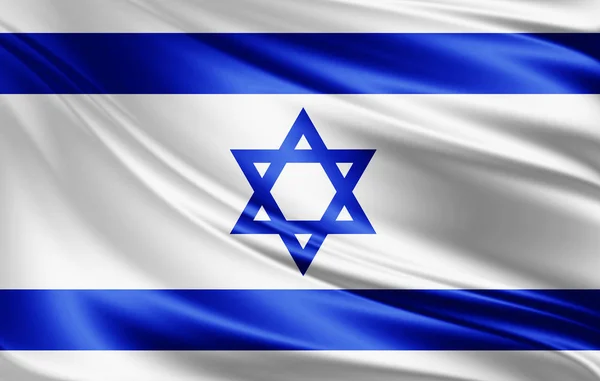 Bandiera Israele Con Spazio Copia Del Testo Illustrazione — Foto Stock
