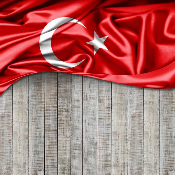 Bandera Turquía Con Espacio Copia Para Texto Ilustración —  Fotos de Stock