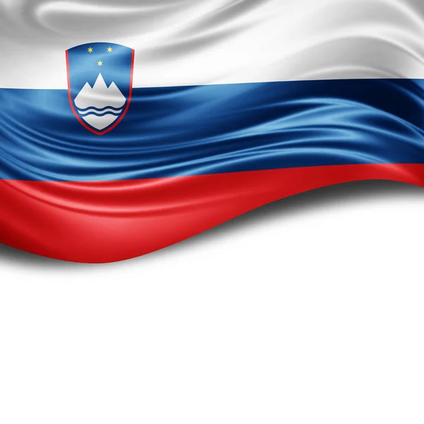 Vlag Van Slovenië Met Kopie Ruimte Voor Tekst Illustratie — Stockfoto