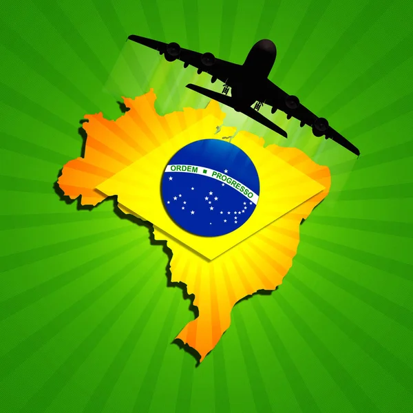 Флаг Бразилии Местом Копирования Текста Изображений — стоковое фото