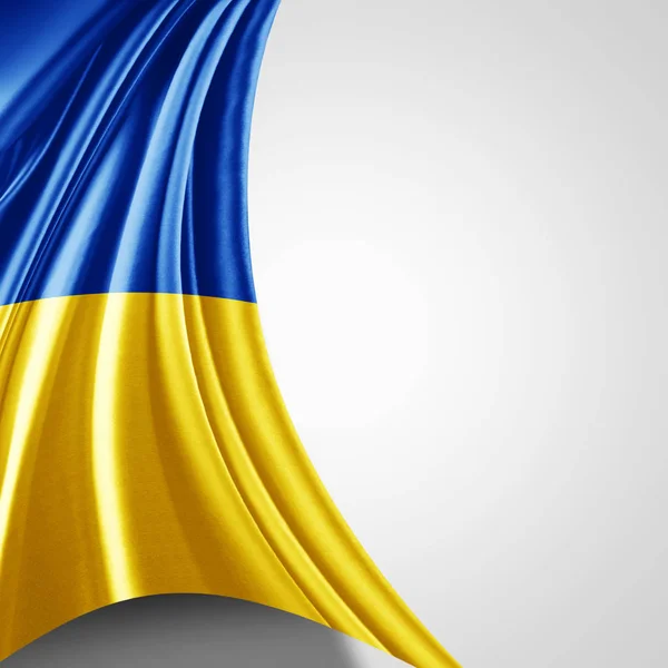 Flag Ukraine Copy Space Your Text White Background Illustration — Stock Photo, Image