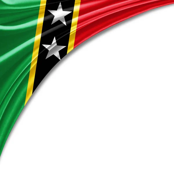 Vlag Van Saint Kitts Met Kopie Ruimte Voor Tekst Illustratie — Stockfoto