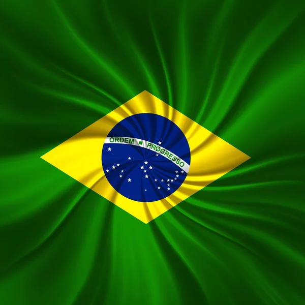 Vlag Van Brazilië Een Abstracte Achtergrond — Stockfoto