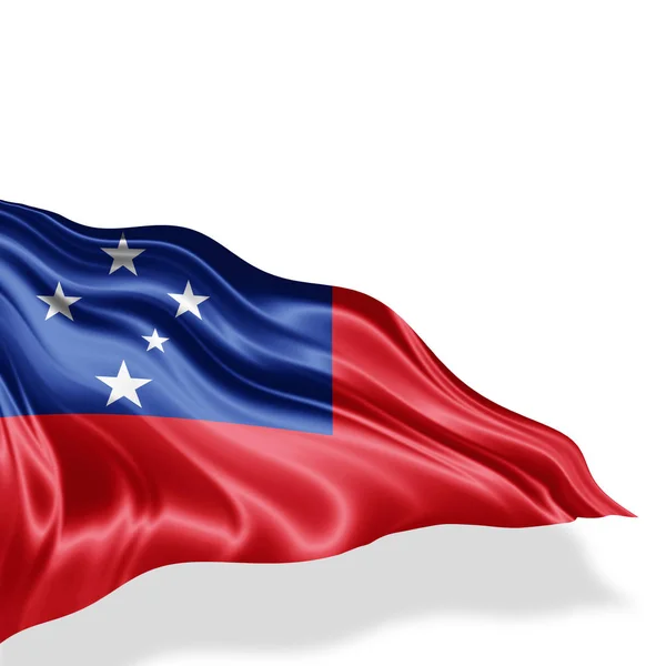 Bandera Samoa Con Espacio Copia Para Texto Ilustración —  Fotos de Stock